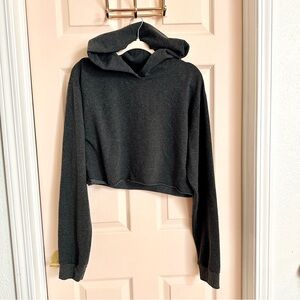 Grey talentless crop hoodie